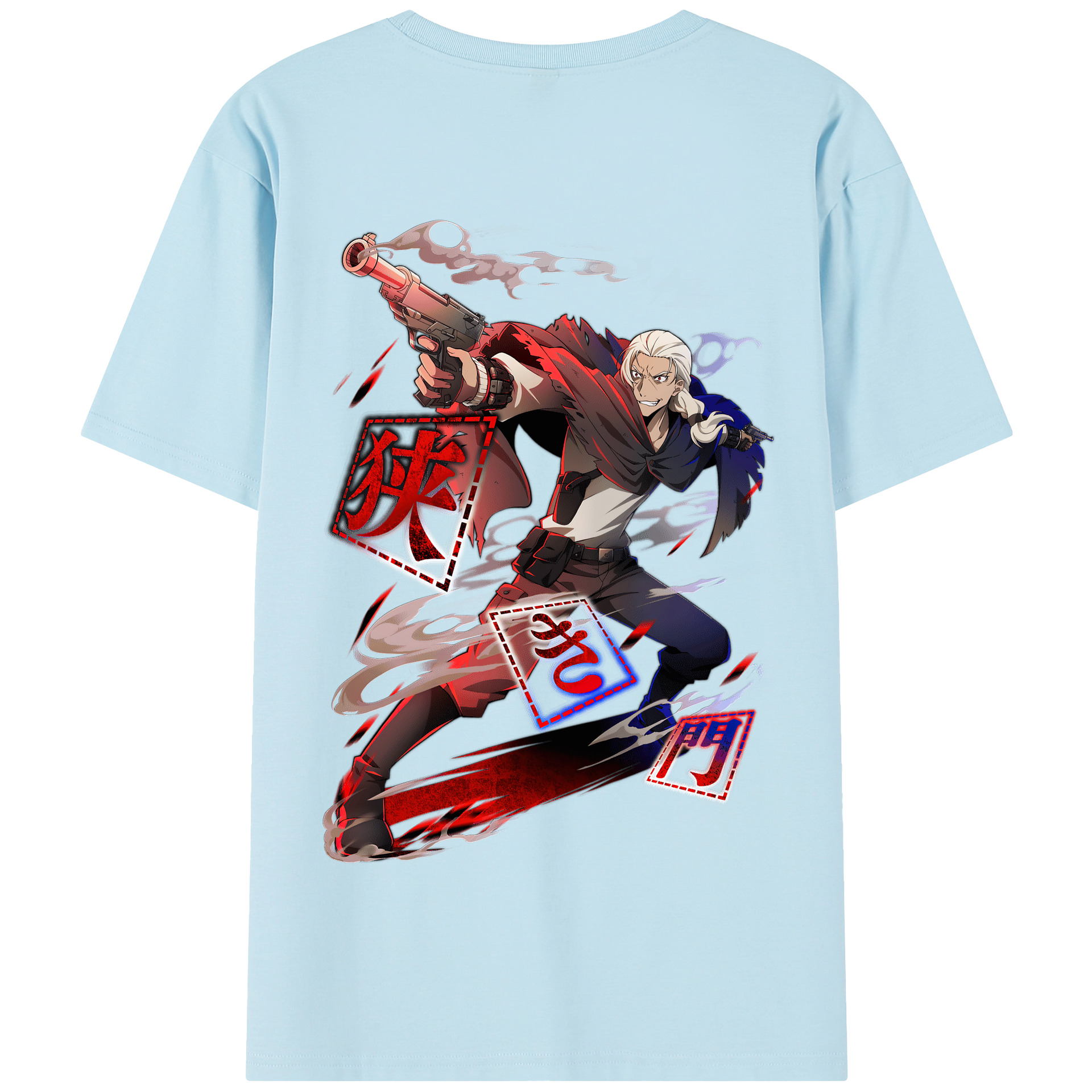 （画像用） 文豪ストレイドッグス Bungo Stray Dogs 綿100％半袖Tシャツ（背面プリント）